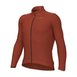 ALÉ Cycling winter long sleeve jersey - PR-E FOLLOW ME 2.0 - brown