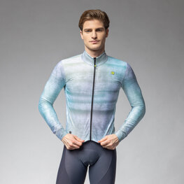 ALÉ Cycling windproof jacket - PR-E TRACCIA - light blue