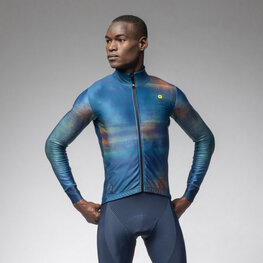 ALÉ Cycling thermal jacket - PR-E TRACCIA - blue