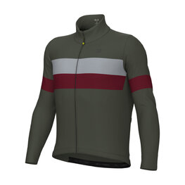 ALÉ Cycling winter long sleeve jersey - WOOL LINE - grey