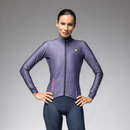 ALÉ Cycling thermal jacket - PR-E FAN - purple