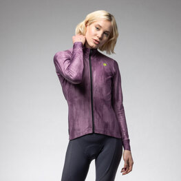 ALÉ Cycling windproof jacket -  PR-E KNITTED - purple