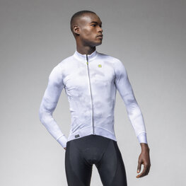 ALÉ Cycling winter long sleeve jersey - PR-E SPRAY - white