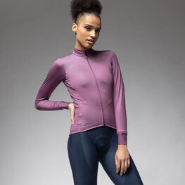ALÉ Cycling winter long sleeve jersey - PR-E FOLLOW ME 2.0 LADY - purple
