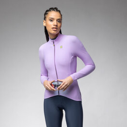 ALÉ Cycling winter long sleeve jersey - R-EV1 WARM RACE 2.0 LADY - purple