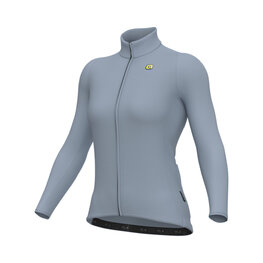 ALÉ Cycling winter long sleeve jersey - R-EV1 WARM RACE 2.0 LADY - light blue