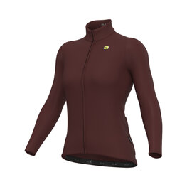 ALÉ Cycling winter long sleeve jersey - R-EV1 WARM RACE 2.0 LADY - brown