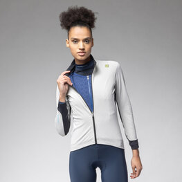ALÉ Cycling windproof jacket - KLIMATIK K-DOUBLE - white