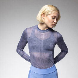 ALÉ Cycling long sleeve t-shirt - INTIMO KNITTED - blue