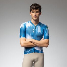 ALÉ Cycling short sleeve jersey - PR-E ARGON - blue/white