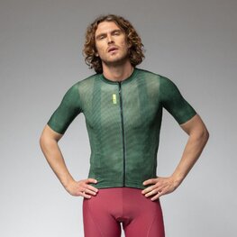 ALÉ Cycling short sleeve jersey - PRAGMA DEEP - green