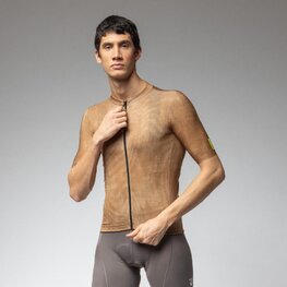 ALÉ Cycling short sleeve jersey - PRAGMA DEEP - brown