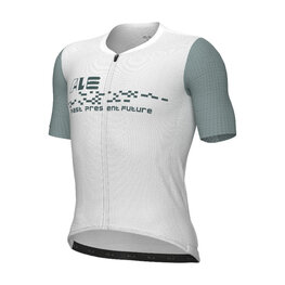 ALÉ Cycling short sleeve jersey - PR-E MEGABYTE 2.0 - white/blue
