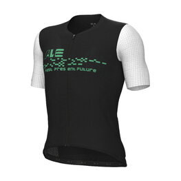 ALÉ Cycling short sleeve jersey - PR-E MEGABYTE 2.0 - black/white