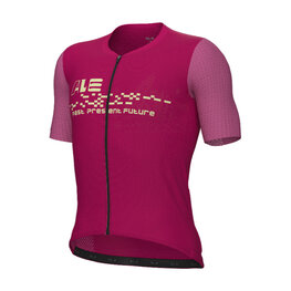 ALÉ Cycling short sleeve jersey - PR-E MEGABYTE 2.0 - bordeaux