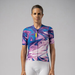 ALÉ Cycling short sleeve jersey - SMOOTHIE - purple/blue