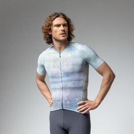 ALÉ Cycling short sleeve jersey - OFF ROAD - GRAVEL TRACCIA - white/blue/purple