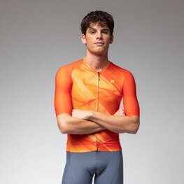 ALÉ Cycling short sleeve jersey - PRAGMA CRASH - orange