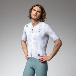ALÉ Cycling short sleeve jersey - PRAGMA PIXEL - white