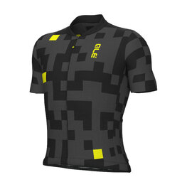 ALÉ Cycling short sleeve jersey - PRAGMA PIXEL - grey/black