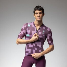 ALÉ Cycling short sleeve jersey - PRAGMA PIXEL - purple