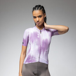 ALÉ Cycling short sleeve jersey - PR-E ARGON - purple/white