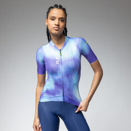 ALÉ Cycling short sleeve jersey - PR-E ARGON - purple/blue