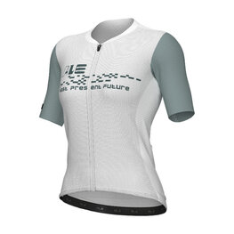 ALÉ Cycling short sleeve jersey - MEGABYTE 2.0 PR-E - white/blue