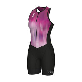 ALÉ Cycling skinsuit - TRIATHLON CRAZY - pink/black