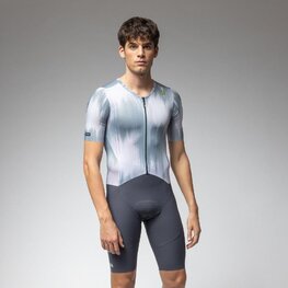 ALÉ Cycling skinsuit - ARGON PR-E - white/blue/grey