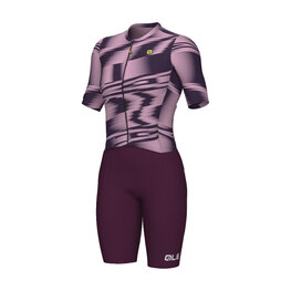 ALÉ Cycling skinsuit - TECHNO PR-E - bordeaux