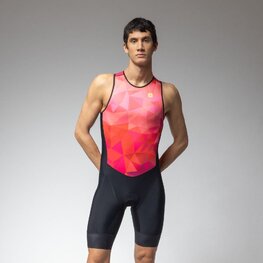 ALÉ Cycling skinsuit - TRIATHLON TRIPLE - pink/black