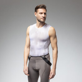 ALÉ Cycling sleeve less t-shirt - INTIMO ARGON - white