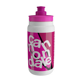 ELITE Cycling water bottle - FLY TEAM EF PRO CYCLING CANNONDALE 550 ML 2026 - white/pink