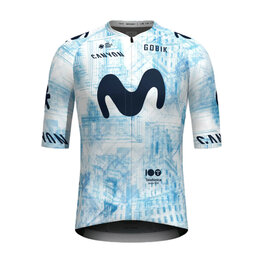 GOBIK Cycling short sleeve jersey - INFINITY MOVISTAR TEAM 24 - light blue/white