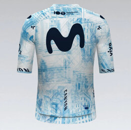 GOBIK Cycling short sleeve jersey - INFINITY MOVISTAR TEAM 24 - light blue/white