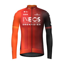 GOBIK Cycling winter long sleeve jersey - HYDER INEOS GRENADIERS 2024 - red/orange