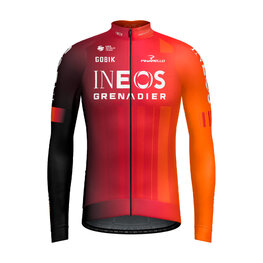 GOBIK Cycling winter long sleeve jersey - HYDER INEOS GRENADIERS 2025 - orange/red
