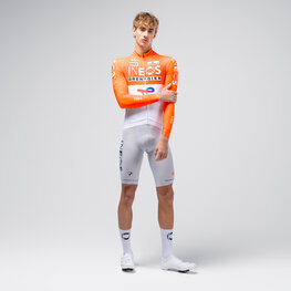 GOBIK Cycling summer long sleeve jersey - HYDER - white/orange