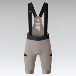 GOBIK Cycling bib shorts - GRIT 3.0 - beige