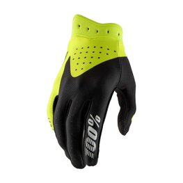 100% SPEEDLAB Cycling long-finger gloves - ITRACK - black/yellow