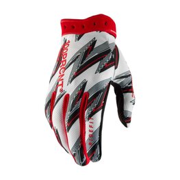 100% SPEEDLAB Cycling long-finger gloves - RIDEFIT - red/white/black