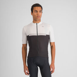 SPORTFUL Cycling short sleeve jersey - PISTA - white/black
