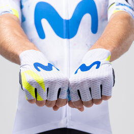 GOBIK Cycling fingerless gloves - VIPER MOVISTAR TEAM 26 - white