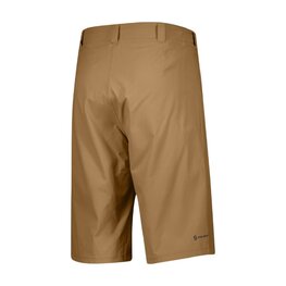 SCOTT Cycling shorts without bib - TRAIL FLOW W/PAD - brown