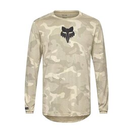 FOX Cycling summer long sleeve jersey - RANGER TRU DRI - grey