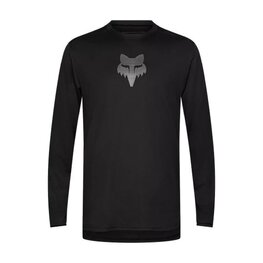 FOX Cycling summer long sleeve jersey - RANGER LS HEAD - black