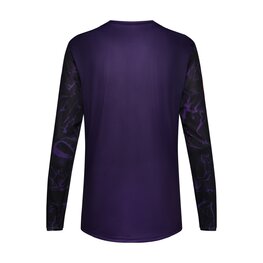 FOX Cycling summer long sleeve jersey - RANGER IMAGE PRINT LS - black/purple