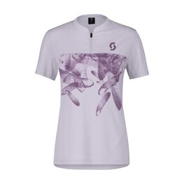 SCOTT Cycling short sleeve jersey - TRAIL FLOW ZIP SS W - purple