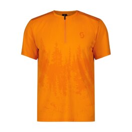 SCOTT Cycling short sleeve jersey - TRAIL FLOW ZIP W - orange